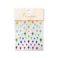 3D jelly-textured colorful starburst nail stickers with vibrant rainbow gradient effects - to3012-Jelly Rainbow Starry Sky Burst