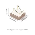 Gold metal jewelry display stand with a two-tone square base for loose gemstones - Small Gemstone Stand (White/Champagne)