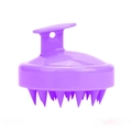 Cepillo masajeador de cuero cabelludo en silicona violeta con cerdas suaves de silicona - Púrpura Sólido