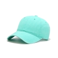 Classic mint green washed cotton baseball cap with curved brim in a vintage style - Adjustable / Washed Mint Green