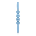 Rouleau de massage musculaire bleu clair à quatre roues pour la récupération - Bleu