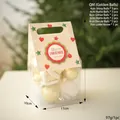 Golden and white Christmas ball ornament set in a clear PVC tote bag for festive decor - Gold White Handbag Combination (Q-A02-52)