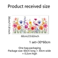 Spécifications de taille pour stickers de fenêtre floraux double face de 30x60cm le sac - Fleurs Colorées / 30*60cm