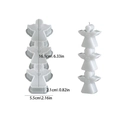 3-cavity angel silicone mold for Christmas candles with dimensions 16.1cm by 5.5cm - 3-Link Stacked Angel