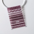 3D ultra-thin nail art sticker S-039 featuring deep burgundy lace patterns - Dark Purple Lace (S-039)