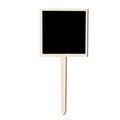 Mini square wooden chalkboard sign with pointed stake for plant tags and party decor - Square