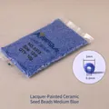 2mm medium blue glazed glass seed beads for DIY jewelry with 0.8mm inner hole size - Medium Blue 2mm