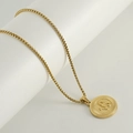 Vintage 18k gold plated Capricorn zodiac pendant necklace with box chain for women - Capricorn