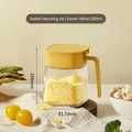 Pot à épices en verre jaune de 300ml avec poignée ergonomique et couvercle à pression - Bocal à Épices Hermétique | Jaune Citron (300ml)