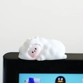 Cute white lamb mini figurine ornament for computer screen or car dashboard decor - Type F Lying Sheep