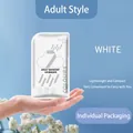 Impermeabile bianco portatile stile carta per adulti in confezione singola EVA - Impermeabile a Card per Adulti / Bianco