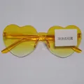 Lunettes de soleil en forme de cœur avec verres dégradés jaune pour vision nocturne - Dégradé Jaune Vision Nocturne