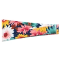 Floral print sports headband with colorful pink and yellow patterns on navy blue base - 22# Black Blue Pink Floral