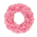 Rosa künstlicher Weihnachtskranz 30cm als festliche Dekoration für die Haustür - Schlichter Kranz / 30cm / Rosa