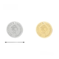 Gold and silver Queen Elizabeth II coin pendants in 12mm size and 1g weight - Style 7 (12mm)