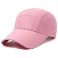 Casquette de baseball rose à séchage rapide avec trous de ventilation découpés au laser - Réglable / Rose