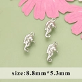 Tre ciondoli a forma di cavalluccio marino argento per gioielli DIY, 8,8 mm x 5,3 mm - Cavalluccio Marino Argento / 8.8mm*5.3mm