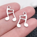 Antique silver musical note pendant charms for DIY jewelry bracelets and necklaces - Music Note (11x16mm-0.5g)