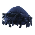 Turbante da uomo blu scuro con fodera in raso, nappa e protezione per capelli a doppio strato - Blu navy