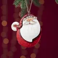 Decorazione natalizia Babbo Natale in metallo vintage per albero con finitura rustica - 9.5*8cm (33.5g) / Babbo Natale Stile B