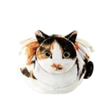 Cute Japanese style calico cat drawstring storage bag made of soft plush fabric - Calico Cat