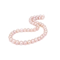 Filo di perle naturali d'acqua dolce rosa cipria disposte a forma di S su bianco - 4-5mm (10 pezzi/confezione) / Viola