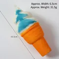 Giocattolo squishy gelato blu e bianco in PU da 15,5cm con ritorno lento alla forma - Grande Torcia / Blu