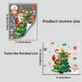 Christmas window decals showing 17.7x22.8 inch sheet and 31.4x31.4 inch finished size - JDT-A66