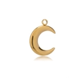 Colgante de luna creciente de acero inoxidable dorado pulido para collar DIY minimalista - Dorado