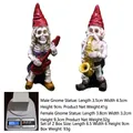Resin skeleton gnomes figurines playing guitar and saxophone for Halloween decor - Musical Skeleton Gnomes (2Pcs Set)