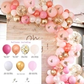 160pcs balloon arch kit in rose gold and pink featuring 12 inch confetti and butterfly decors - Style 5