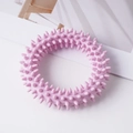 Rosa strapazierfähiger Gummiring-Kauspielzeug für Hunde mit weichen Noppen für Zähne - Spike Molar Ring / 8.5cm (43g) / Rosa