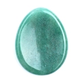 Pietra pollice in avventurina verde lucida a forma di goccia d'acqua liscia - Avventurina Verde
