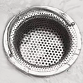 Stainless steel kitchen sink strainer with fine mesh and handle in running water - Thickened All-Steel Style