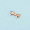 Rose gold dog bone pendant with green zircon stone inlay for DIY jewelry making - Rose Gold August