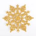 Gros plan d'un flocon de neige doré pailleté de 10 cm pour la décoration de Noël et couronnes - 10CM-5g (avec corde) / Doré