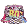 80s retro style graffiti bucket hat with colorful print for summer outdoor sun protection - 80s Retro Style (14)