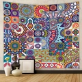Bohemian mandala tapestry with colorful geometric patterns for home wall decoration - Gt230394 / 73X95CM (Brushed Fabric)