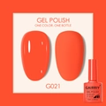 Vibrant orange soak-off gel nail polish G021 in a 7.5ml bottle for UV LED curing - Orange (021)