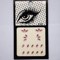 Pink marquise-shaped acrylic rhinestone eye stickers set for face and body makeup art - Marquise Diamond / Pink