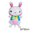 Easter cartoon rabbit foil balloon in pink and blue for party decoration, 50x83cm size - New Easter Bunny