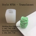 Translucent silicone rose mold for handmade candles and mini succulent crafts - Model 8754 / Translucent