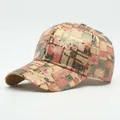 Sparkly sequin baseball cap with pink and gold geometric block patchwork design - Adjustable / Khaki