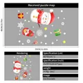 Christmas snowman and gnome electrostatic window stickers set, 15.75x21.65 inch size - Christmas Gnomes Elements (40*55cm)
