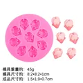 Moule en silicone rose avec 8 cavités de boutons de fleurs pour décoration de gâteau - 5# Bourgeon de fleur (B1110) / Rose