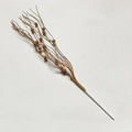 Detailed view of 43cm sparkling champagne gold glitter berry stems for Christmas trees - Dark Champagne