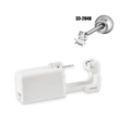 Steriles Einweg-Ohrlochstechset mit 2mm klarem Kristall-Ohrstecker aus Metall - Stahl 2mm Krallenfassung Zirkonia