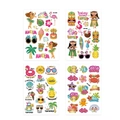 Kids Hawaii Aloha gold foil temporary tattoos set with flamingo and tropical fruit designs - WE Hawaiian Bronzing Tattoo Stickers Set (WE)