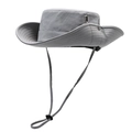 Hellgrauer schnelltrocknender Outdoor-Sonnenhut mit breiter Krempe und verstellbarem Band - Hellgrau