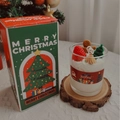 Handmade strawberry and gingerbread scented soy candle with Christmas gift box set - Gingerbread Man Cup - White Peach Oolong Scent